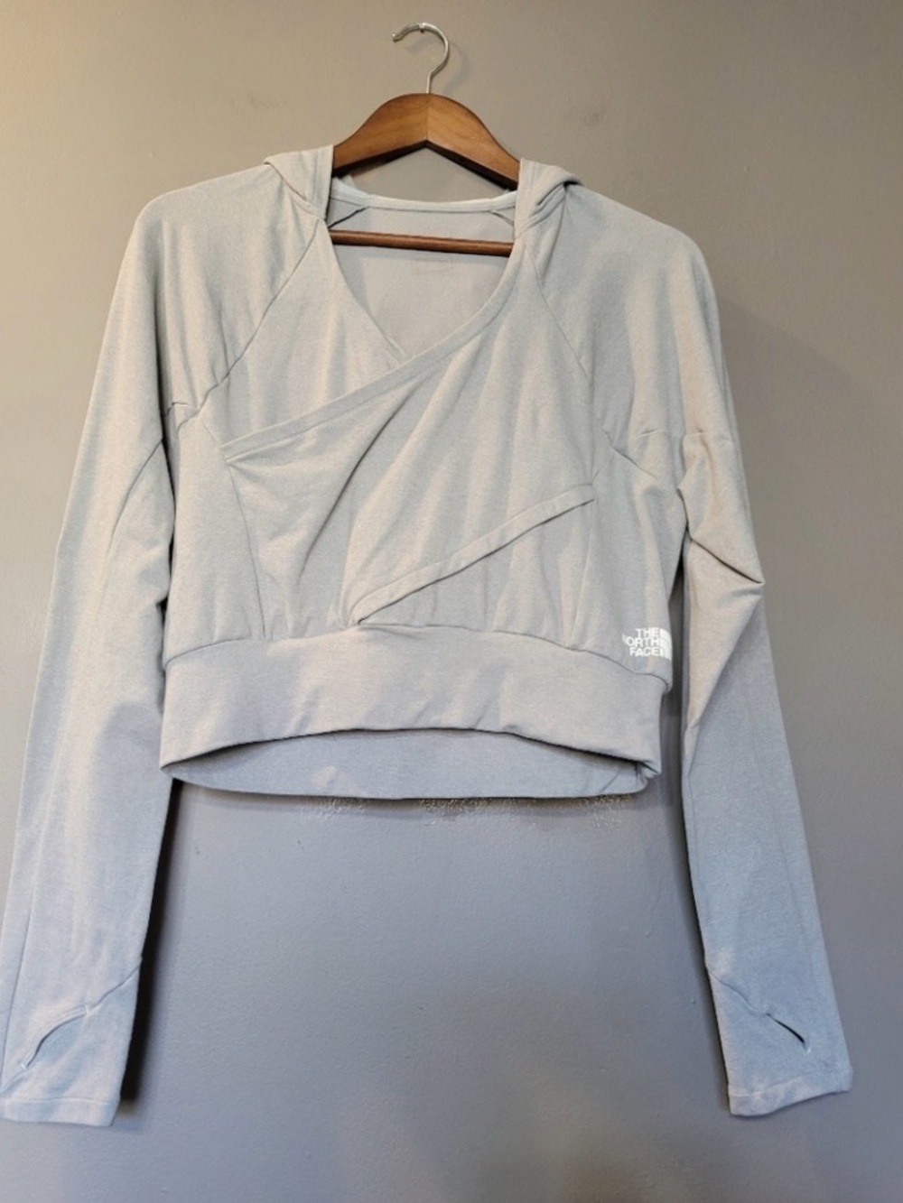 The North Face Motivation GREY Wrap Cropped Hoodie